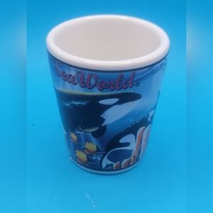 Vintage SeaWorld Shot Glass Whale Fish
